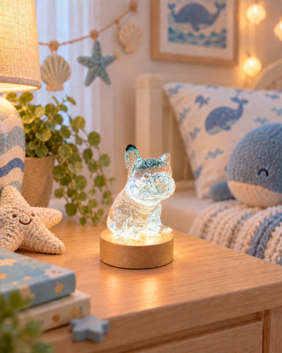 מנורת לילה אישית על בסיס עץ